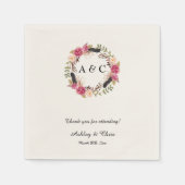 Rustikale Gastgeschenk Hochzeit, Boho-Hochzeitsdek Serviette (Vorderseite)