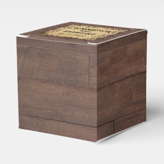 Rustikale Gastgeschenk Hochzeit für Stallholz Geschenkschachtel (Vorderseite)