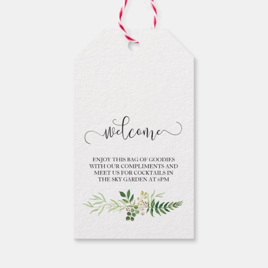 Rustikale Gastgeschenk Hochzeit Geschenkanhänger (Rückseite)