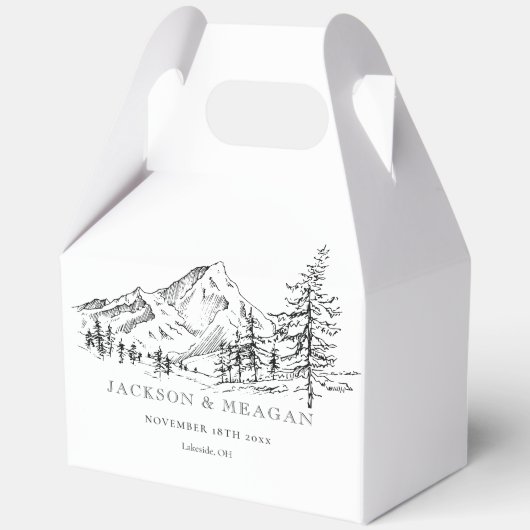 Rustikale Gastgeschenk Hochzeit Geschenkschachtel (Vorderseite)