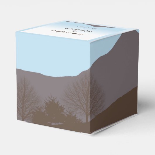 Rustikale Gastgeschenk Hochzeit Geschenkschachtel (Rückseite)