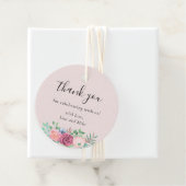 Rustikale Gastgeschenk Hochzeit mit Blumenmotiven Geschenkanhänger (Beispiel)