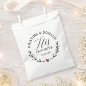 Rustikale Gastgeschenk Hochzeit Seine Lieblings-Li Geschenktütchen (Ausgeschnitten)