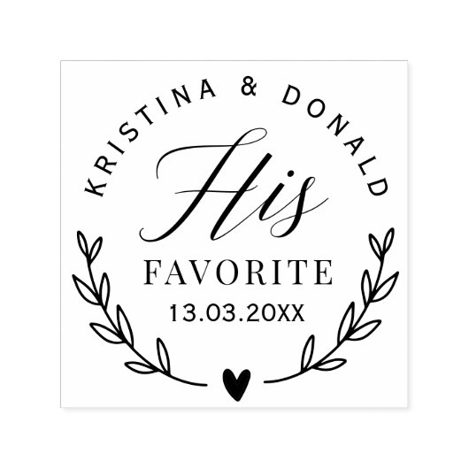 Rustikale Gastgeschenk Hochzeit Seine liebste, sel Permastempel (Design)