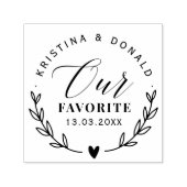 Rustikale Gastgeschenk Hochzeit Unsere Lieblings-S Permastempel (Design)