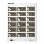 Rustikale Gastgeschenk Hochzeiten aus Stallholz Adressaufkleber (Vorne)