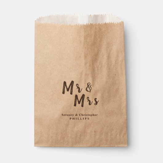 Rustikale Gastgeschenke Hochzeiten Geschenktütchen (Vorderseite)