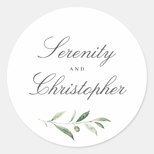 Rustikale Gastgeschenke Hochzeiten mit einfacher K Runder Aufkleber (Vorderseite)