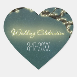 Rustikale Gastgeschenke Hochzeiten-Siegel der verz Herz-Aufkleber