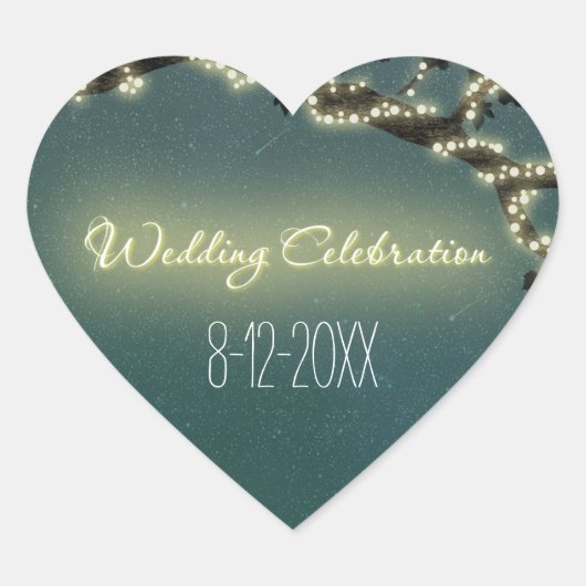 Rustikale Gastgeschenke Hochzeiten-Siegel der verz Herz-Aufkleber (Vorderseite)