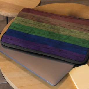 Rustikale Gay Pride-Rainbow-Flagge Laptopschutzhülle