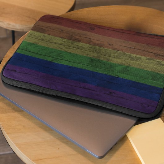 Rustikale Gay Pride-Rainbow-Flagge Laptopschutzhülle