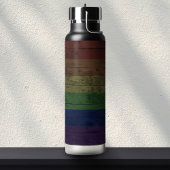Rustikale Gay Pride-Rainbow-Flagge Trinkflasche