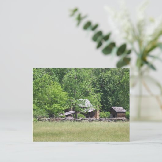 Rustikale Gebäude Postkarte (Stehend Vorderseite)