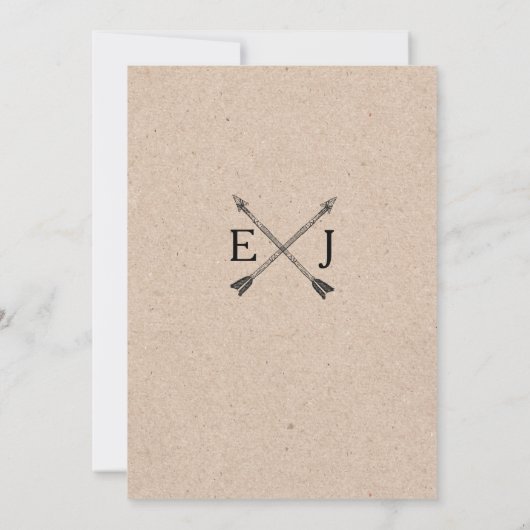 Rustikale Gebirge - Einladung zur Hochzeit (Rückseite)