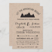 Rustikale Gebirge - Einladung zur Hochzeit (Vorne/Hinten)