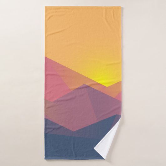 Rustikale Gebirge Geometrisch Minimalistisch Badhandtuch Set (Badehandtuch)