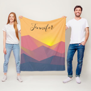 Rustikale Gebirge Geometrisch Minimalistisch Fleecedecke