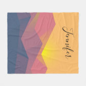 Rustikale Gebirge Geometrisch Minimalistisch Fleecedecke (Vorderseite (Horizontal))
