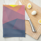Rustikale Gebirge Geometrisch Minimalistisch Geschirrtuch (Viertel Falte)