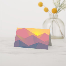 Rustikale Gebirge Geometrisch Minimalistisch Platzkarte