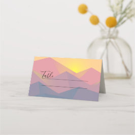 Rustikale Gebirge Geometrisch Minimalistisch Platzkarte