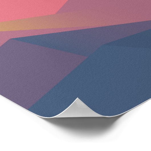 Rustikale Gebirge Geometrisch Minimalistisch Poster (Ecke)