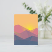 Rustikale Gebirge Geometrisch Minimalistisch Postkarte (Stehend Vorderseite)