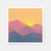 Rustikale Gebirge Geometrisch Minimalistisch Serviette (Vorderseite)