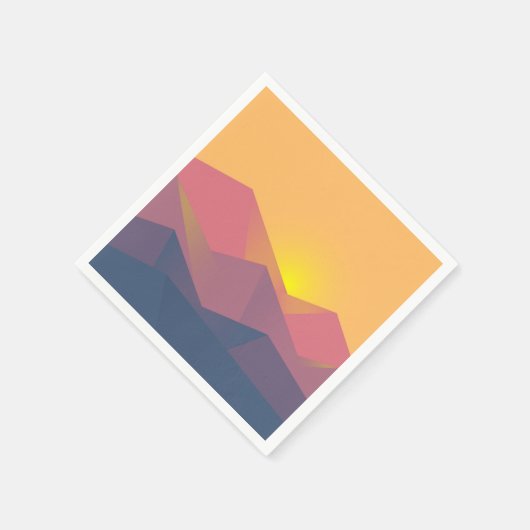 Rustikale Gebirge Geometrisch Minimalistisch Serviette (Ecke)