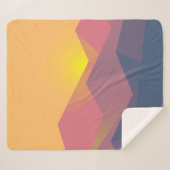 Rustikale Gebirge Geometrisch Minimalistisch Sherpadecke (Vorderseite (Horizontal))