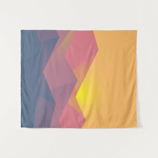 Rustikale Gebirge Geometrisch Minimalistisch Wandteppich (Vorderseite (Horizontal))