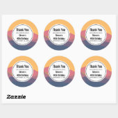 Rustikale Gebirge Geometrische Minimalistische Geb Runder Aufkleber (Blatt)