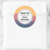 Rustikale Gebirge Geometrische Minimalistische Geb Runder Aufkleber (Tasche)