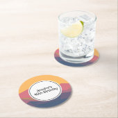 Rustikale Gebirge Geometrische Minimalistische Geb Runder Pappuntersetzer (Vor Ort)