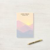 Rustikale Gebirge Geometrische Minimalistische Hoc Post-it Klebezettel (Auf Schreibtisch)