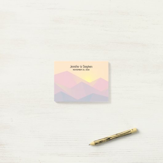 Rustikale Gebirge Geometrische Minimalistische Hoc Post-it Klebezettel (Auf Schreibtisch)