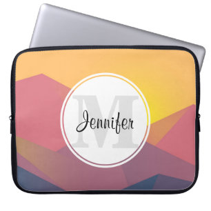 Rustikale Gebirge Geometrische Minimalistische Mon Laptopschutzhülle