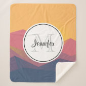 Rustikale Gebirge Geometrische Minimalistische Mon Sherpadecke (Vorderseite)