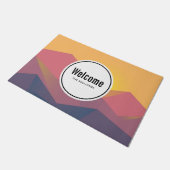 Rustikale Gebirge Geometrischer Minimalistischer E Fußmatte (Schrägansicht)