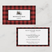 Rustikale Gebirge Roter Schwarzer Karierter Karo E Visitenkarte (Vorne/Hinten)