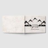 Rustikale Gebirge und Pinienbäume Hochzeitsszenari Gästebuch (Voll)
