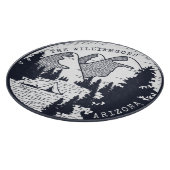 Rustikale Gebirge und Wald Navy Personalisiert Schneidebrett (Ecke)