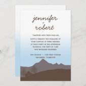 Rustikale GebirgsAquarell-Hochzeits-Einladung Einladung (Vorne/Hinten)