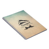 Rustikale Gebirgsillustration Family Wiedersehen Notizblock (Rechte Seite)