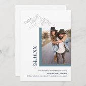 Rustikale Gebirgslandschaft Außengebirge Foto Grün Save The Date (Vorne/Hinten)