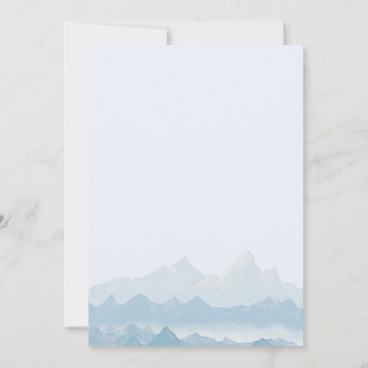 Rustikale Gebirgslandschaft Einladung (Rückseite)