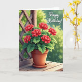 Rustikale Geburtstagskarte mit Gitter Karte (Gelbe Blume)