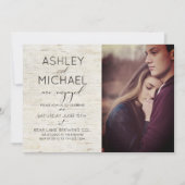 Rustikale Geburtstagspartei Foto Engagement Party Einladung (Vorderseite)