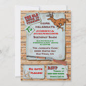 Rustikale Geburtstagsparty Einladung (Vorderseite)
